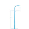 Hot rolled HSP poles with single arm pcs 0050